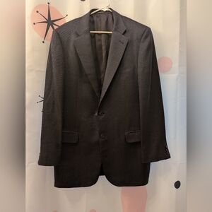 Ermenegildo Zegna Men’s Wool Blazer Sport Coat | Italy | Charcoal Micro-Check